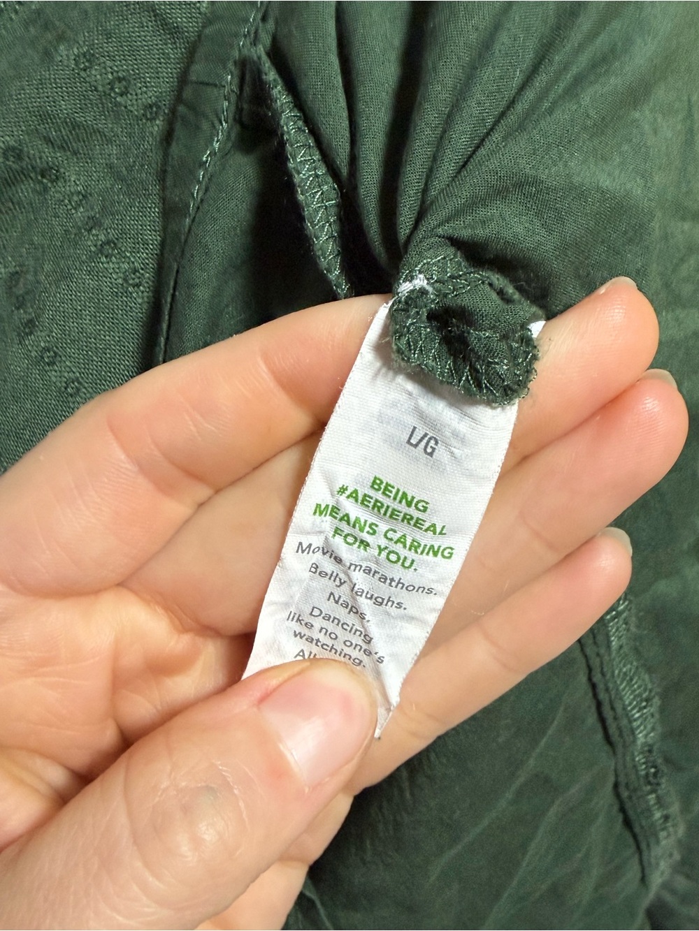 Aerie Green Crochet Tiered Mini Dress Size L Summer Beach - Picture 8 of 9